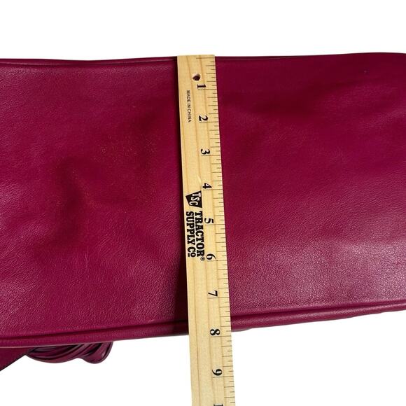 ⁀➷ Valentino by Mario Valentino Pink Leather Chain Strap Shoulder Purse (HB-19) - Picture 13 of 13